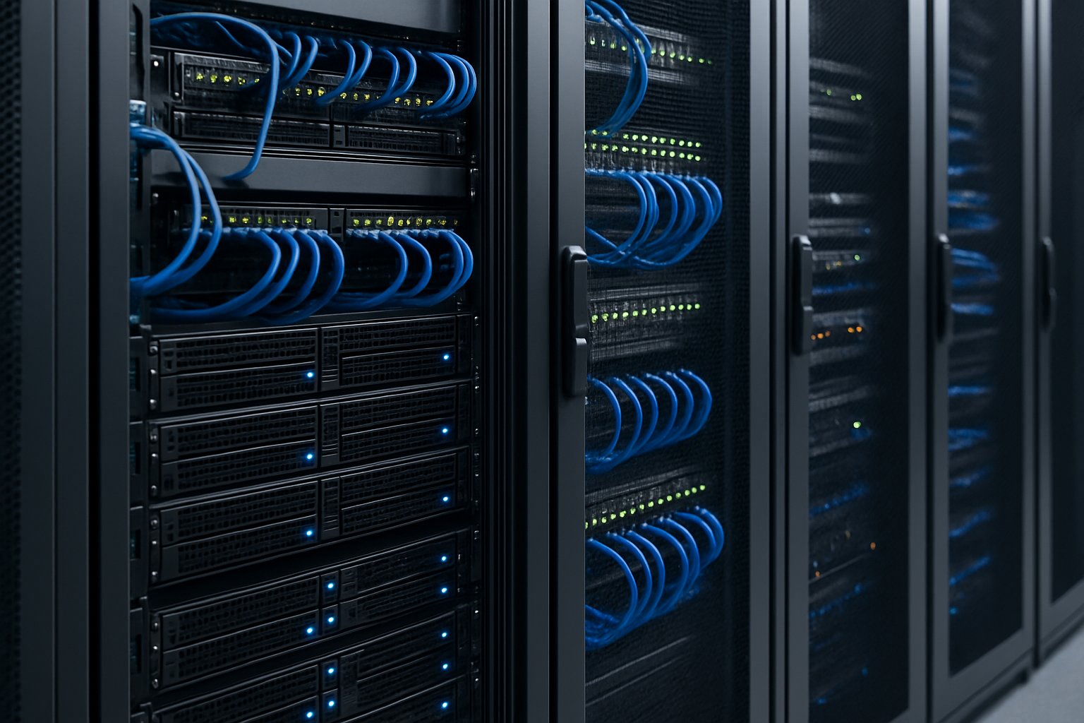 Server racks in a data centre